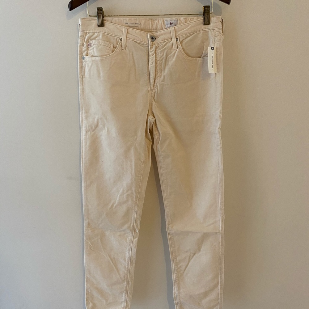 Anthropologie AG Stevie Angle Creme Pants